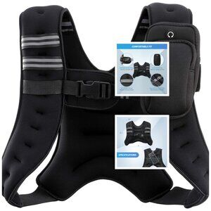 Women's Weight Vest With Reflective Stripe For Workout Strength Training 12 LB